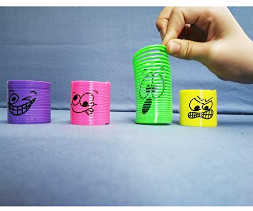 KINPARTY - 12 Mini Muelles variados con caras divertidas – ideal para regalar en cumpleaños, para cajitas sorpresa y relleno de piñatas