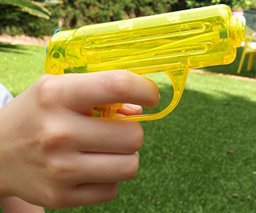 KINPARTY ® 6 x Pistolas de Agua Transparente, Cumpleaños, Fiestas en la Piscina Aire Libre