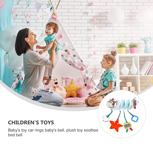 Kisangel Cama de Bebé Colgante de Juguete Espiral de Felpa Cuna Juguetes Sonajero Infantil Carrito Alrededor Colgante Animal de Dibujos Animados Interactivos Juguete para Niños Cochecito
