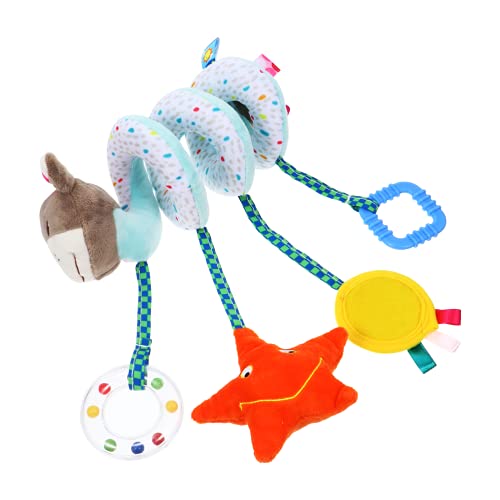 Kisangel Cama de Bebé Colgante de Juguete Espiral de Felpa Cuna Juguetes Sonajero Infantil Carrito Alrededor Colgante Animal de Dibujos Animados Interactivos Juguete para Niños Cochecito