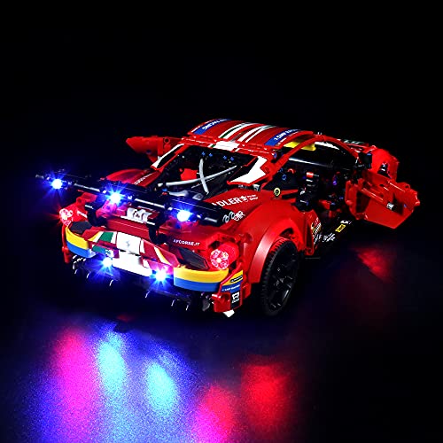 Kit de luces GC para Lego Ferrari 488 GTE "AF Corse #51 42125 (el juego Lego no está incluido) (clásico)