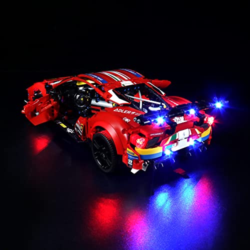 Kit de luces GC para Lego Ferrari 488 GTE "AF Corse #51 42125 (el juego Lego no está incluido) (clásico)