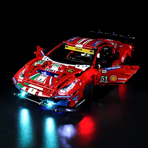 Kit de luces GC para Lego Ferrari 488 GTE "AF Corse #51 42125 (el juego Lego no está incluido) (clásico)