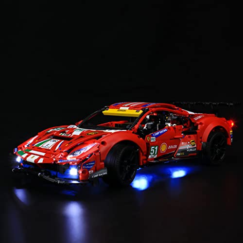 Kit De Luz LED para Lego Technic Ferrari 488 GTE 500, No Incluye El Modelo Lego, Compatible con Ladrillos De Construcción Lego Modelo 42125