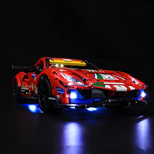 Kit De Luz LED para Lego Technic Ferrari 488 GTE 500, No Incluye El Modelo Lego, Compatible con Ladrillos De Construcción Lego Modelo 42125