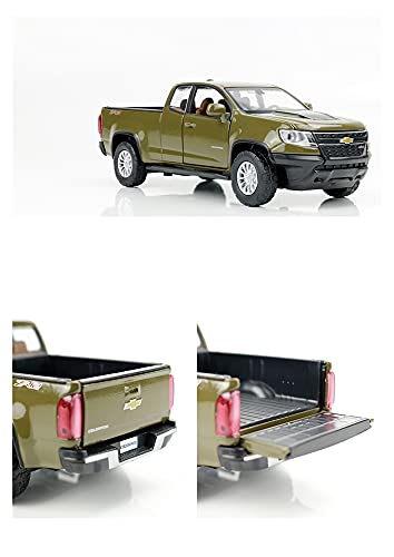 Kit Juguetes Coches Metal Resistente Diecast 1:32 para Chevrolet Colorado ZR2 Modelo De Sonido Y Luz Coches Modelo De Aleación Pantalla Colección para Adultos Maravilloso Regalo (Color : Verde)