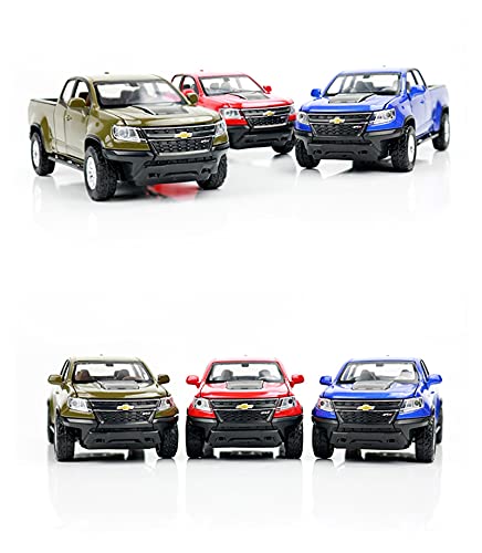 Kit Juguetes Coches Metal Resistente Diecast 1:32 para Chevrolet Colorado ZR2 Modelo De Sonido Y Luz Coches Modelo De Aleación Pantalla Colección para Adultos Maravilloso Regalo (Color : Verde)