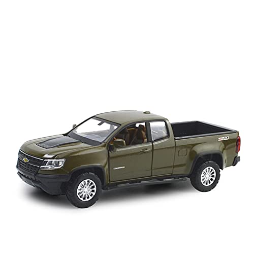 Kit Juguetes Coches Metal Resistente Diecast 1:32 para Chevrolet Colorado ZR2 Modelo De Sonido Y Luz Coches Modelo De Aleación Pantalla Colección para Adultos Maravilloso Regalo (Color : Verde)