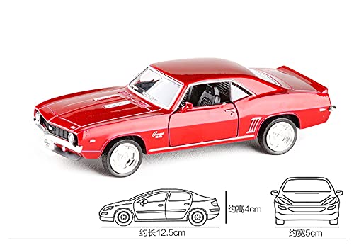 Kit Juguetes Coches Metal Resistente Modelo De Aleación De Juguete De Colección De Coches 1:36 Simulación Original para Chevrolet Camaro SS Coche Fundido A Presión Maravilloso Regalo (Color : Red-b)
