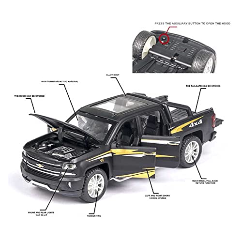Kits Juguete Modelo Coche Clásico 1/32 For Chevrolet Soland, Aleación Todoterreno, Camioneta De Fundición A Presión, Modelo De Coche, Sonido Y Luz, Coche De Juguete For Niño Expresión De Amor