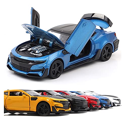 Kits Juguete Modelo Coche Clásico 1/32 para Chevrolet Camaro Coche Deportivo Diecast Modelo De Coche Sonido Y Luz Pull Back Boy Gift Toy Car Expresión De Amor (Color : 5)
