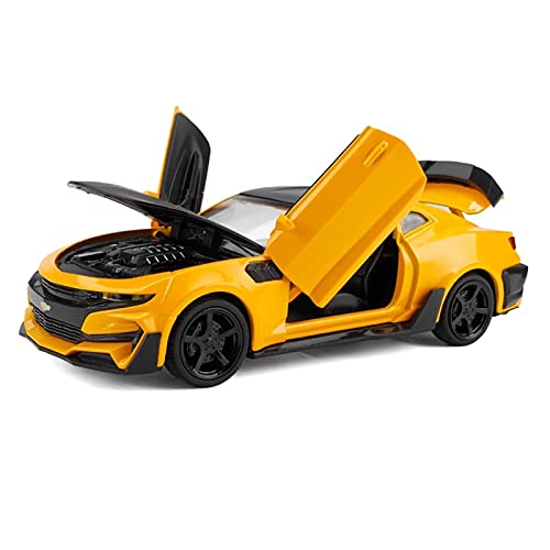 Kits Juguete Modelo Coche Clásico 1/32 para Chevrolet Camaro Coche Deportivo Diecast Modelo De Coche Sonido Y Luz Pull Back Boy Gift Toy Car Expresión De Amor (Color : 5)