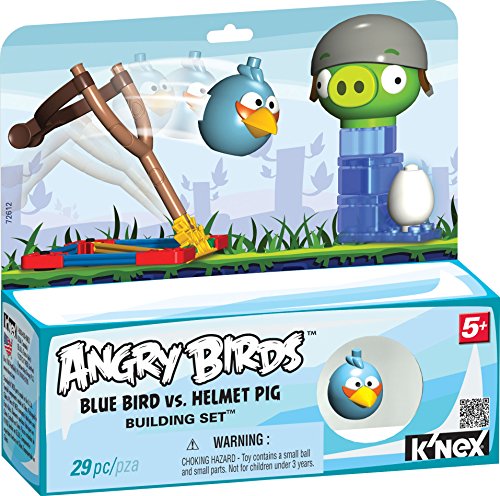 K'Nex Angry Birds Blue Bird vs. Helmet Pig Building Set [29 PCS] , color/modelo surtido