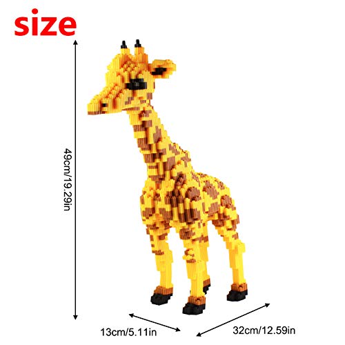 Larcele 4737 Piezas Jirafa Micro Bloques de Construcción Animal Mini Ladrillos de Juguete KLJM-02 (Jirafa,Modelo 2841)