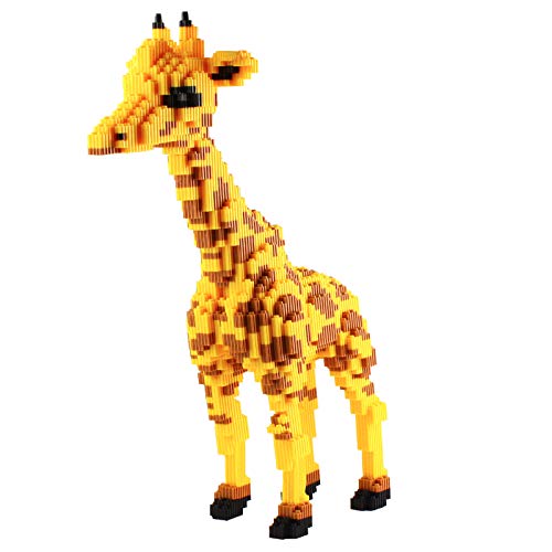 Larcele 4737 Piezas Jirafa Micro Bloques de Construcción Animal Mini Ladrillos de Juguete KLJM-02 (Jirafa,Modelo 2841)