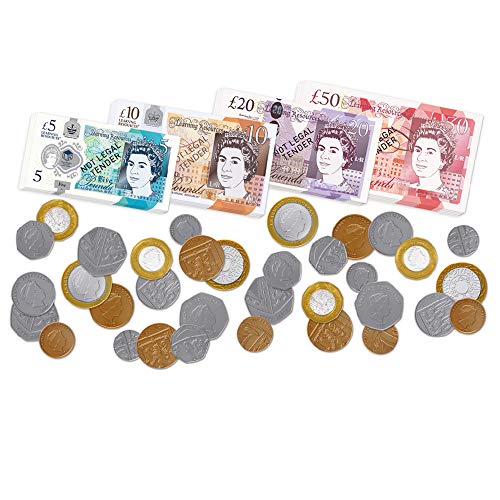 Learning Resources- Pack de Dinero del Reino Unido Pretend & Play (blíster), Multicolor (LSP2725-UK)