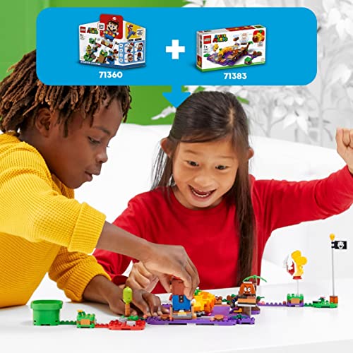 LEGO Super Mario Set de Expansión: Pantano Venenoso de la Floruga, Kit de Construcción con Goomba y Koopa Paratroopa +  71370 Super Mario Pack Potenciador: Mario de Fuego Juguete de Construcción