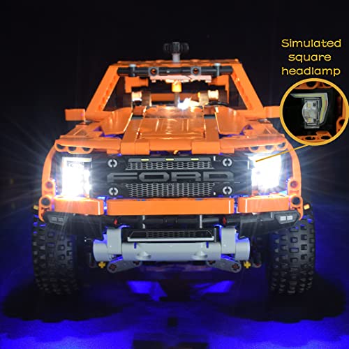 Likecom Juego de iluminación LED para Lego Ford F-150 Raptor, juego de piezas de construcción compatible con Lego 42126, sin set Lego