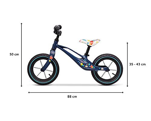 LIONELO Bart Bicicleta sin Pedales de 2 años hasta 30kg, Cuadro de magnesio, al Estilo Deportivo, Ruedas 12", Altura de Manillar y sillín Regulable, Muy Robusta y Ligera (Rosa Bubblegum, Bart Tour)