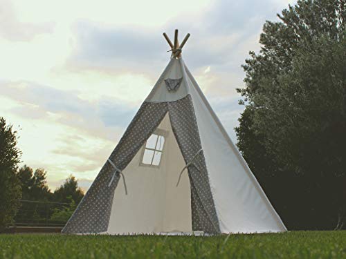 Little Adventures B0892k5n34 - Tienda Tipi Infantil Para Niños, 100% Algodón. Producto De Interior Y Exterior, Unisex, color White, 2000 g