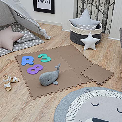 LIttleTom 10 Piezas Alfombra Puzzle para Bebés y Niños - 30x30 Suelo Goma EVA Tapete Juego Infantil