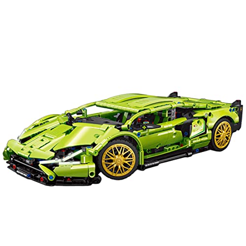 Loads Modelo de coche deportivo para Lamborghini Sian FKP 37, técnica 1/14, piezas de construcción con luz, 1268 piezas, compatible con la técnica Lego