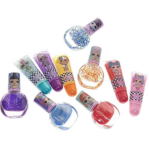 L.O.L Surprise! Townley Girl El juego de maquillaje incluye brillo de labios, esmalte de uñas y pegatinas de uñas para niños y niñas, a partir de 3 años, 11 piezas