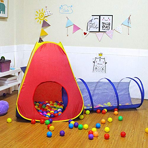 LSGNB Carpa Infantil, Domineering Juego de Dos Piezas, Valla Cubierta, de los niños de la Bola Piscina al Aire Libre Playhouse, portátil y Ligero