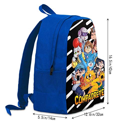 Lsjuee Mikec-Rack 3D Impresión Anime/Mochila de Dibujos Animados, Mochilas Escolares Personalizadas para niños