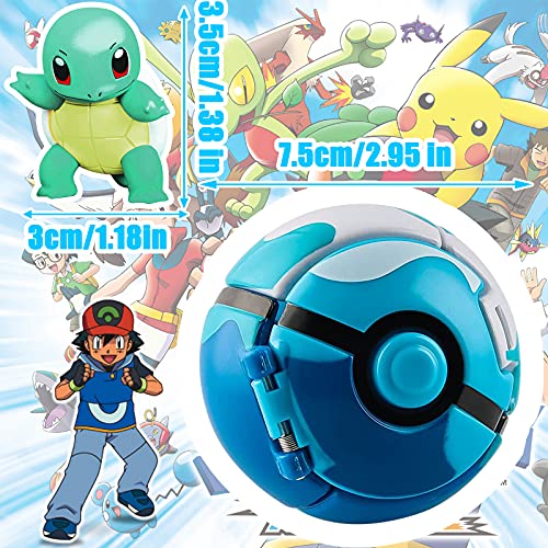 Lunriwis Mini Figuras Bolas Set,Throw N Pop Ball ,Ball figuritas Acción Juguetes Figuras para Niños