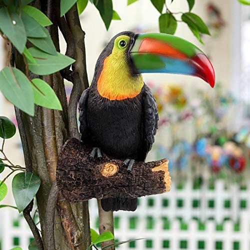 MagiDeal Simulación Tucan Modelo de decoración de jardín librería Sala de Estar estatuilla de pájaro Ornamentos Colgantes Tropicales Vida Salvaje Animal - Color 1