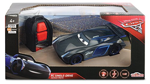 Majorette – Cars 3 – RC – Coches radiocommandées (Flash Mcqueen, Jackson Storm,...) – escaleras 1/16 y 1/24 1/32