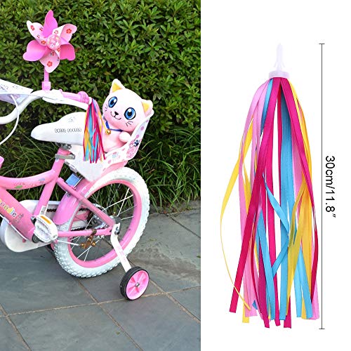 ManLee Un Par 30cm Bicicleta Manillar Serpentinas Bicicleta Streamer Scooter Streamer Colores Accesorios de decoración Colorida para Scooter de Manillar de Bicicleta Infantil Niños Niñas