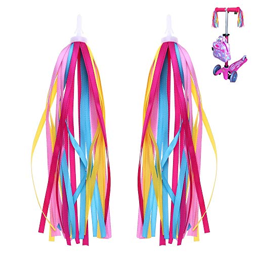 ManLee Un Par 30cm Bicicleta Manillar Serpentinas Bicicleta Streamer Scooter Streamer Colores Accesorios de decoración Colorida para Scooter de Manillar de Bicicleta Infantil Niños Niñas