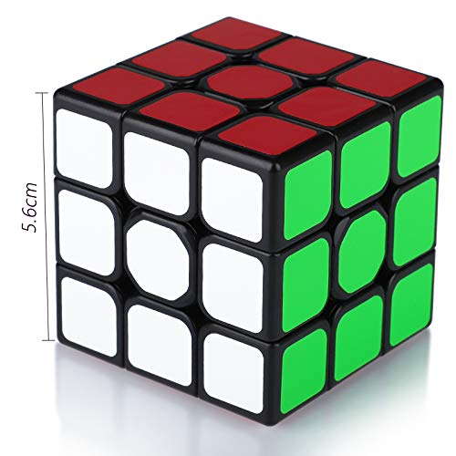 Maomaoyu Cubo Magico de la Velocidad Set, Cubo 3x3 ,Caja de Regalo de 2 Piezas Set Negro