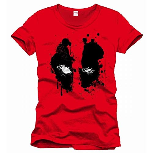 Marvel- Deadpool Splash Head Camiseta, Color (Rouge), Small (Talla del Fabricante: S) (MEPOOLXTS007-Rouge)