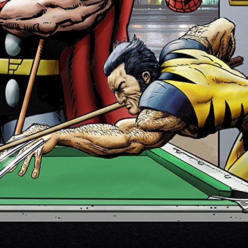 Marvel - I Supereroi si Rilassano - Stampa Artistica su Tela *Muchos tamaños* X-Men, Avengers, Wolverine, Spider-Man, Black Widow, Nightcrawler, Iron Man y Hulk (A2 (16x22 / 40x59cm))
