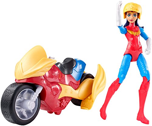 Mattel- Figura Acc+VEHIC Super Hero G. SURT DC Girls Muñecos cabezones (MATDVG72)