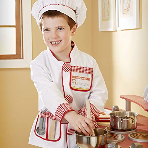 Melissa & Doug- Chef Disfraz para Niños, Multicolor, pequeña (14838)