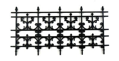 Melody Jane Miniatura para Casa de Muñecas Exteriores Fijación Accesorio Negro Victoriano Barandillas Valla