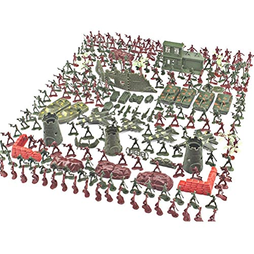 Mini Figuras de Soldados de Juguete, 290 Piezas, Juego Militar para Hombres del ejército, Juego de Base Militar, Juego de Soldados de Guerra, para Regalo de Fiesta