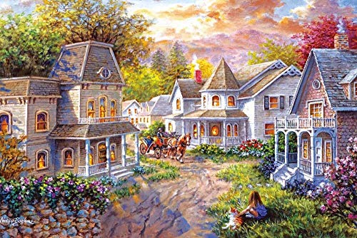 Mini Puzzles de 1000 Piezas en Miniatura DIYpara Adultos Casa en el Bosque de cartón Resistente Desafío de Ejercicio Cerebral Juego de Alta dificultad Regalo para Niño 38 * 26cm