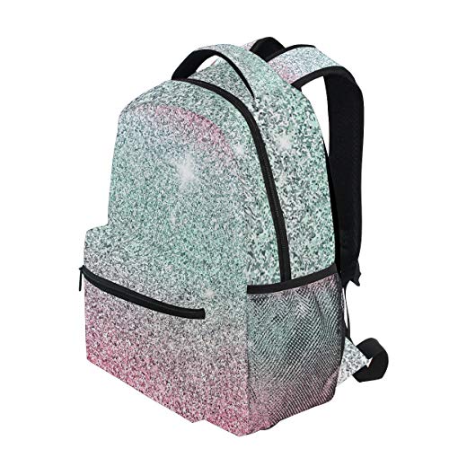 Mochila Escolar con Purpurina para niños niñas niños Bolsa de Viaje Bookbag