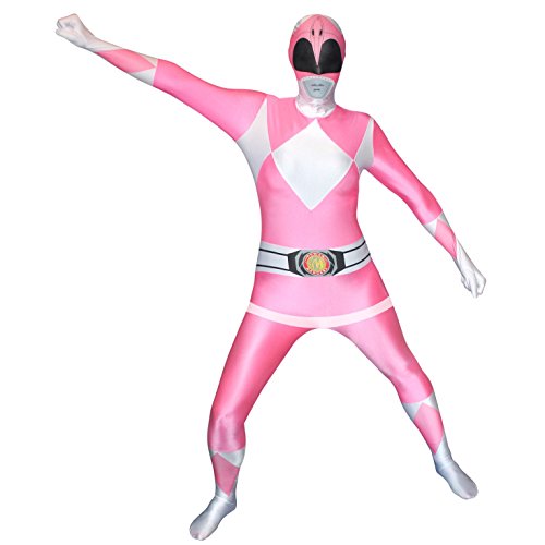 Morphsuits - disfraz de vestuario como Power Rangers, Adulto, talla: L, color: rosa