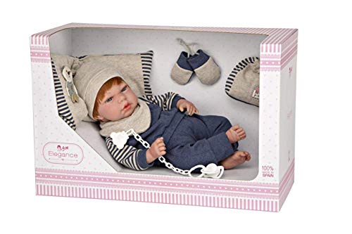 Muñecas Arias Elegance Andie con Cojín, Manoplas y Bolsa Multiusos de 40 cm