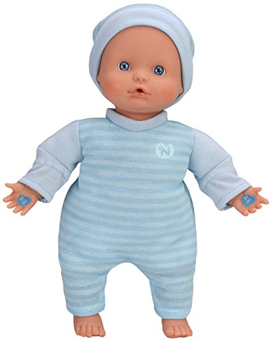 Nenuco Muñeco blandito blanco con 3 funciones, color azul (Famosa 700013382)