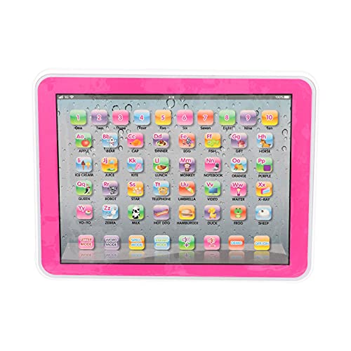 Niños tableta juguetes educativos niño tableta aprendizaje almohadilla tableta electrónica preescolar niños juguetes regalo para 1 2 años(rosado)