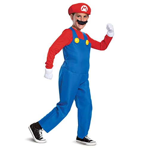 Nintendo Super Mario Bros DISK10772L Disfraz lujo, para niños, pequeño