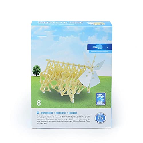 nJiaMe 1pc eólicos Strand Bestia Modelo ensambles de Bricolaje Robot Walker Kit de Juguetes educativos para Adultos Science Series La energía eólica Movimiento perpetuo Toy Machine