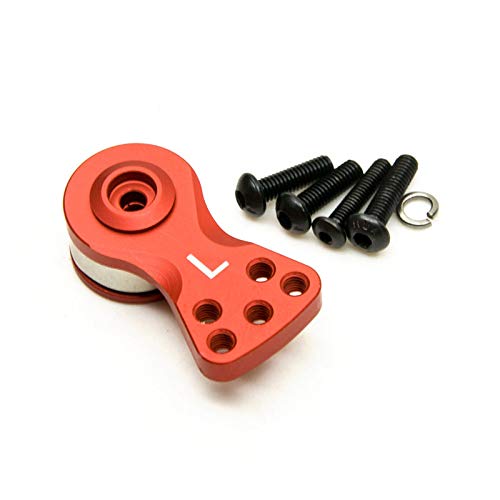 NLLeZ 1SET 25T Dientes Diente Medio Medio SERVO Cano DE ARMO para 1/8 1/10 RC Barco de automóvil FU-TABA/San-WA/Tactic/ACOMS/TA-Miya/AITEC/TRAXXAS/SAVOX, 21mm Rojo (Color : 21MM)